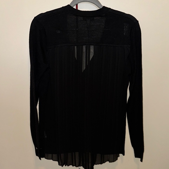 NWT SANDRO Paris Black Wool Cardigan size 1 (Small) - Picture 3 of 4